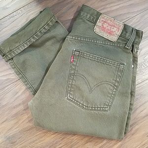 olive green 501 levis